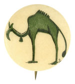 A MOST CURIOUS ANIMAL ON W&H BUTTON FROM 1901 AND THE HAKE COLLECTION.