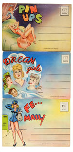 EARL MACPHERSON PIN-UP FOLDER PAIR/POST CARD  FOLDER TRIO.