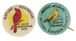 CARDINAL AND GOLDFINCH BIRD BUTTONS FROM HAKE COLLECTION AND CPB.