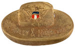 "McKINLEY & ROOSEVELT" EMBOSSED BRASS CAMPAIGN HAT PIN.