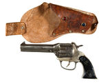 "LONE RANGER/HI-YO SILVER!" CAST IRON CAP GUN WITH HOLSTER.