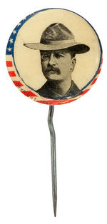 THEODORE ROOSEVELT IN UNIFORM 1898 GOVERNOR CAMPAIGN STICKPIN.