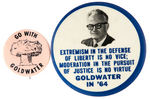 GOLDWATER PRO AND ANTI PAIR OF CLASSIC BUTTONS.