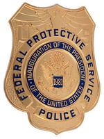 REAGAN 1981 INAUGURAL BADGE "FEDERAL PROTECTIVE SERVICE POLICE."