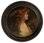 "CHRISTIAN FEIGENSPAN BREWERIES" TIP TRAY PAIR W/PRETTY WOMEN.