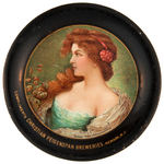 "CHRISTIAN FEIGENSPAN BREWERIES" TIP TRAY PAIR W/PRETTY WOMEN.