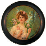 "LOCKWOOD-TAYLOR HARDWARE CO./ROYAL ARMS SCOTCH" TIP TRAY PAIR W/PRETTY WOMEN.