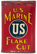 1920s "U.S. MARINE FLAKE CUT" TOBACCO TIN.