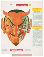 "KELLOGG'S CORN FLAKES" BOX FLAT WITH DEMON DAN MASK.