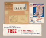 "LIBBY'S EVAPORATED MILK GROCERY STORE GAME" STORE OWNER'S VERSION WITH ORIGINAL SHIPPING BOX.