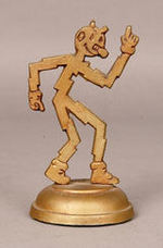 "REDDY KILOWATT, YOUR ELECTRICAL SERVANT" METAL  PAPERWEIGHT.