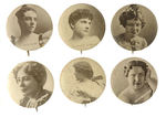 SIX ACTRESSES C. 1898 FROM HIGH ADMIRAL CIGARETTES SET.