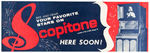 "SCOPITONE" VIDEO JUKEBOX SIGN & LIGHTER.