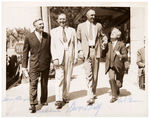 BOSTON BRAVES C. 1943 SIGNED PHOTO OF COACHING STAFF & PRESIDENT INCLUDING STENGEL & KELLY.