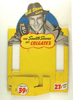 "BILL STERN SAYS FOR SMOOTH SHAVES GET COLGATE'S" SHAVE CREAM STANDEE.