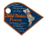 “KING MIDAS FLOUR/WARD’S REMEDIES/SHARPLES CREAM SEPARATOR” POT AND PAN SCRAPER TRIO.