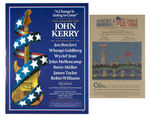 KERRY 2004 RADIO CITY CONCERT POSTER/DEMOCRATIC CONVENTION "RECYCLED" PAPERBOARD POSTER.