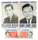 "NIXON LODGE EXPERIENCED LEADERS" 1960 TRIO.