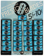 “TWENTY GRAND/PERFECT/PRESTO” RAZOR BLADES DIE-CUT DISPLAY TRIO.