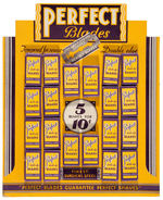 “TWENTY GRAND/PERFECT/PRESTO” RAZOR BLADES DIE-CUT DISPLAY TRIO.