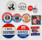 SPOOF FOR PRESIDENT BUTTONS MISCELLANEOUS LOT OF 11.