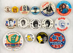 RADIO AND TV CHARACTERS AND PERSONALITIES FOR PRESIDENT BUTTON COLLECTION.