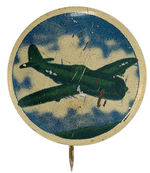 "REPUBLIC P-47 THUNDERBOLT" KELLOGG'S PEP WWII BUTTON.