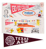 LEAF "GO-GO COLLEGE FELT PENNANTS" COMPLETE DISPLAY BOX.