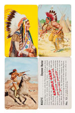 "BRAVES OF INDIAN NATIONS" CEREAL PREMIUM CARD SET PLUS "SAMPLE" CARDS.