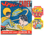 “TOM CORBETT SPACE CADET” BREAD END LABEL ALBUM #1 WITH LABELS.