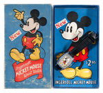 "NEW INGERSOLL MICKEY MOUSE WRIST WATCH" WITH "PRICE" BOX INSERT VARIETY.