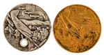 "REMEMBER PEARL HARBOR DECEMBER, 7 1941" PAIR OF TOKENS SHOWING JAPANESE BOMBERS ATTACKING.