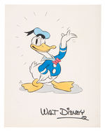 DONALD DUCK HAND COLORED VARIETY FAN CARD.