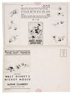 "MICKEY MOUSE IN ALPINE CLIMBER" 1936 PUBLICITY FOLDER.