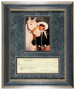 THE LONE RANGER ANNOUNCER/VOICE ACTOR BRACE BEEMER AUTOGRAPHED DISPLAY.