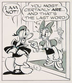 “DONALD DUCK” 1960 DAILY COMIC STRIP ORIGINAL ART W/DONALD & DAISY BY AL TALIAFERRO.