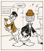 "DONALD DUCK" ORIGINAL 1967 AL TALIAFERRO DAILY COMIC STRIP ART.