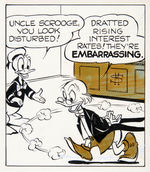 "DONALD DUCK" ORIGINAL 1970/1973 FRANK GRUNDEEN DAILY COMIC STRIP ART TRIO.