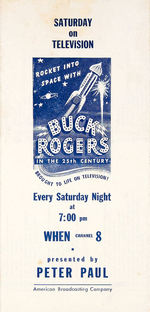 "BUCK ROGERS IN THE 25TH CENTURY" TV SHOW PROMOTIONAL MAILER.