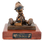 OLLIE JOHNSTON SIGNED PINOCCHIO LIMITED EDITION ARTIST PROOF BRONZE SCULPTURE.