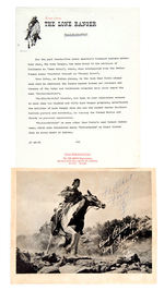 JAY SILVERHEELS TONTO SIGNED PHOTO/PRESS RELEASE.