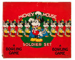 "MICKEY MOUSE SOLDIER SET/A BOWLING GAME" LARGE SET.