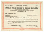 AMOS N' ANDY "FRESH AIR TAXI CAB" STOCK CERTIFICATE.