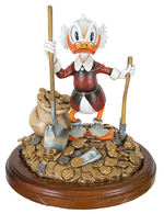 UNCLE SCROOGE "PICK AND SHOVEL LABORER" LIMITED EDITION FIGURINE & LITHOGRAPH.