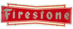 “FIRESTONE” LARGE PORCELAIN SIGN WITH REFLECTIVE LETTERS.