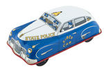 "STATE POLICE SIREN CAR" TIN WIND-UP WITH ORIGINAL BOX.