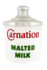 “CARNATION MALTED MILK” STORE DISPLAY JAR.