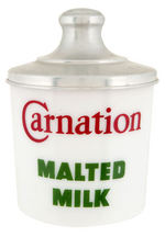 “CARNATION MALTED MILK” STORE DISPLAY JAR.