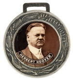 "HERBERT HOOVER" UNLISTED WATCH FOB WITH REAL PHOTO CELLULOID.