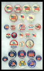 WORLD WAR II/HOMEFRONT/PATRIOTIC BUTTONS.